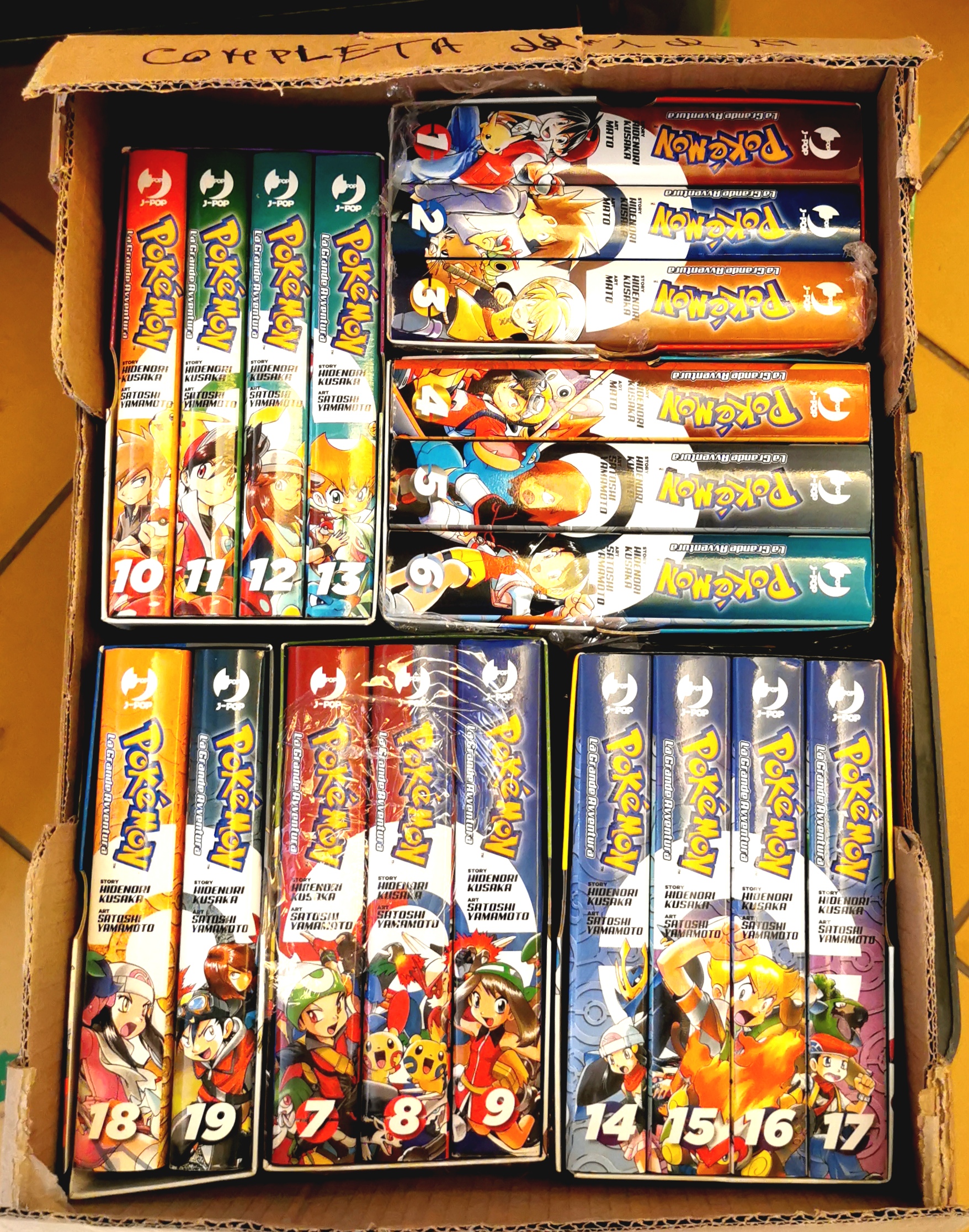 MANGA POKEMON LA GRANDE AVVENTURA in cofanetti dal n. 1 al 19 completa -  LIBRI E FUMETTI USATI